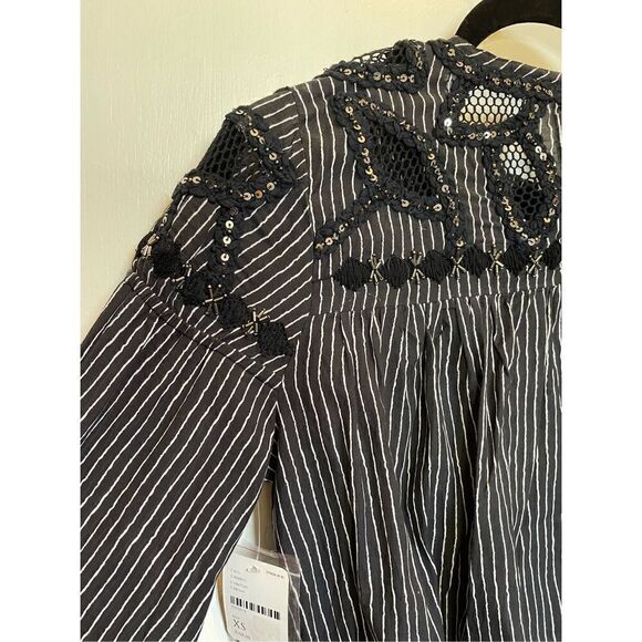 NWT FREE PEOPLE DREAM AWAY EMBROIDERED TOP, szXS - Picture 10 of 13